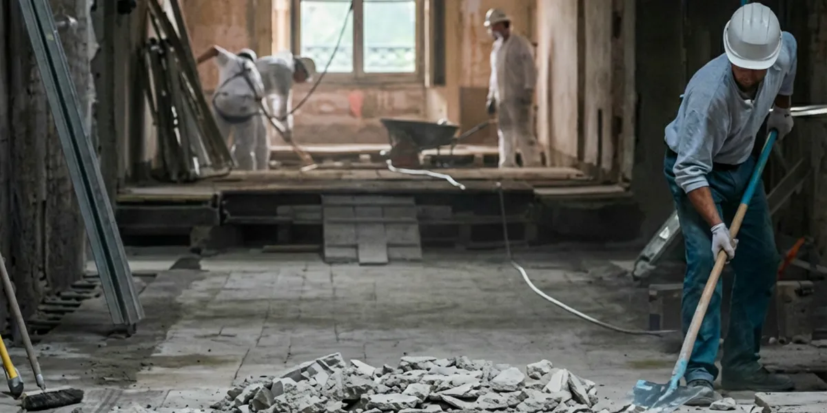 fire damage restoration professionals performing structural cleanup and restoration after a fire in Myrtle Beach, SC