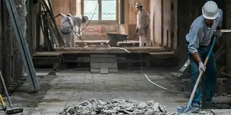 fire damage restoration professionals performing structural cleanup and restoration after a fire in Myrtle Beach, SC