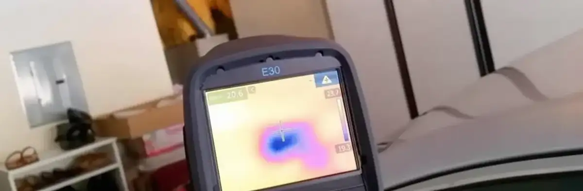 mold inspection using thermal imaging technology to detect moisture and hidden mold in a home in Myrtle Beach, SC